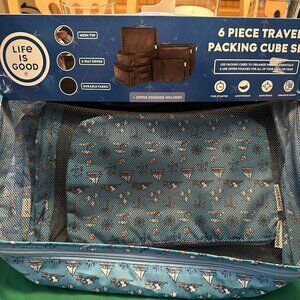 NEW Life Is good 6 pc travel packing cubes pouches